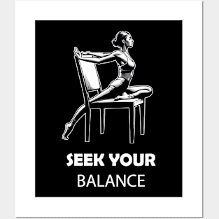 Seek Your Balance - Chair Yoga Posters and Art